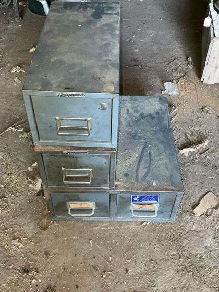 Stihl master drawers with microfiche film catalog pages image