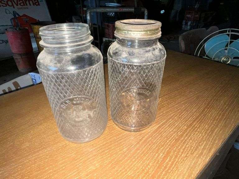 Pair of Old Judge coffee jars image