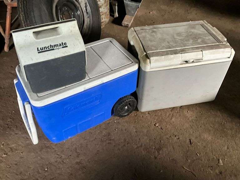 Coleman wheeled cooler, Lunchmate, Coleman plug-in cooler with cord for car image