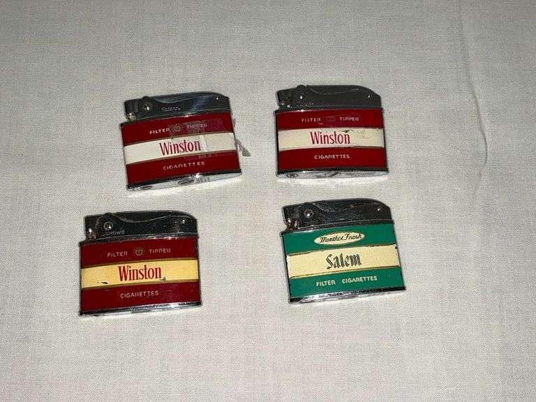 3 Winston and 1 Salem cigarette lighters image