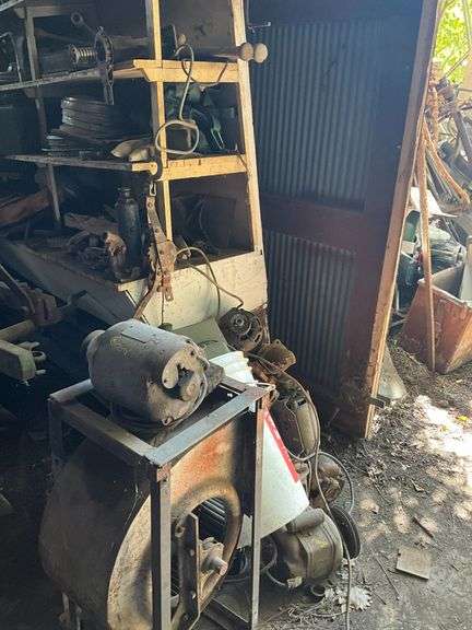 Wooden shelf and contents image