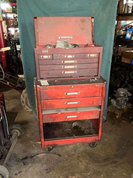 Kennedy top and bottom tool box with contents, no keys image