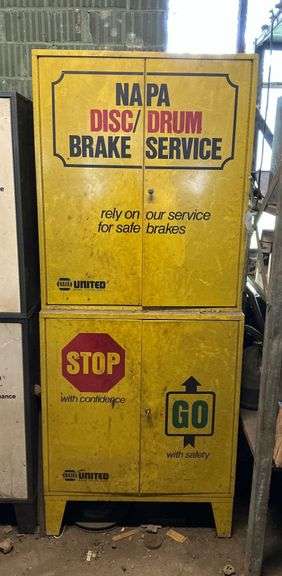 NAPA metal disc/drum brake service cabinets with keys image