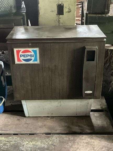 Vintage Pepsi-Cola cooler for bottles, not complete image