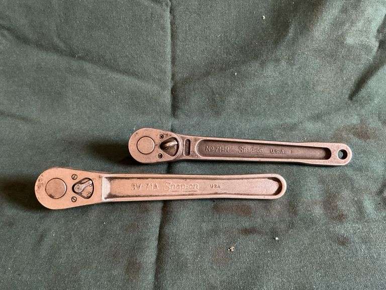 2 vintage 1/2" drive Snap-On ratchets image