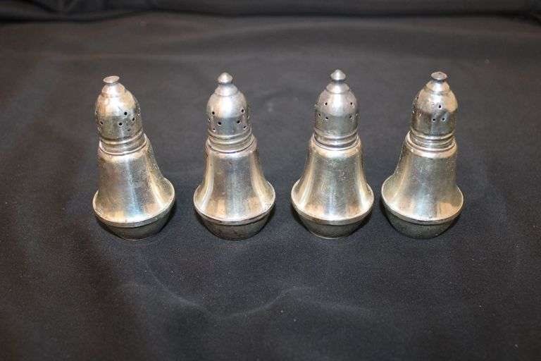 4 Duchin Creation sterling silver weighted salt and pepper shakers image