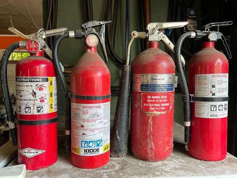 4 fire extinguishers image