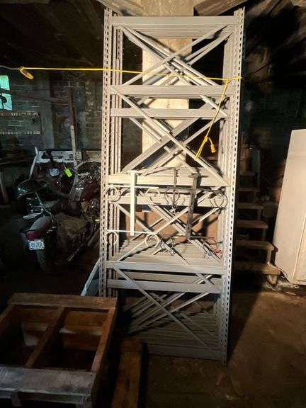 Sections of pallet rack shelving image