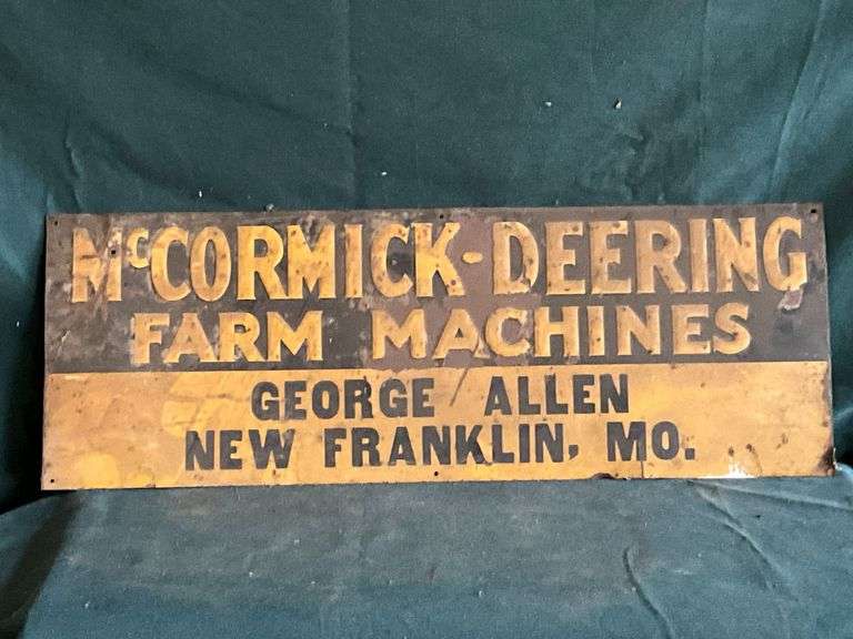 Vintage McCormick-Deering Farm Machine sign image