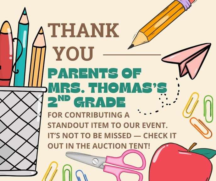 Cheers to the parents of Mrs. Thomas's Second Grade image