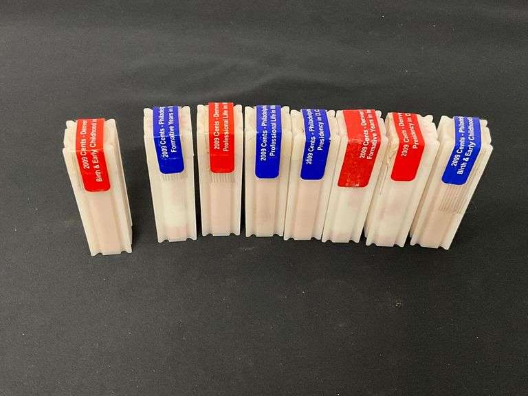 2009 Lincoln pennies in sealed plastic canisters image