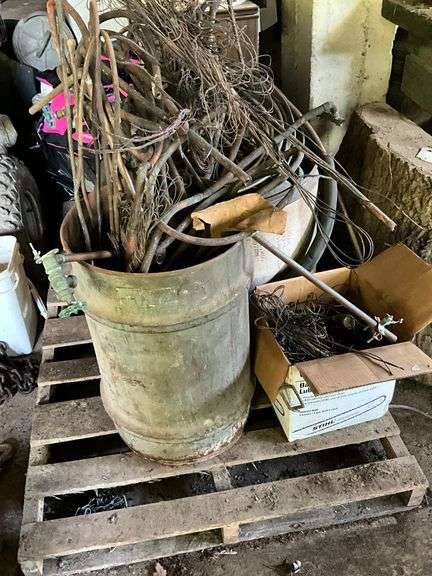 Copper tubing, copper wire, electrical wire on pallet image