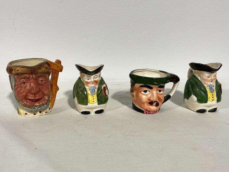 4 Toby mugs up to 3 1/2" T image