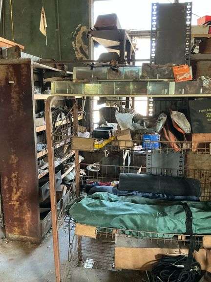 Metal shelving with contents image