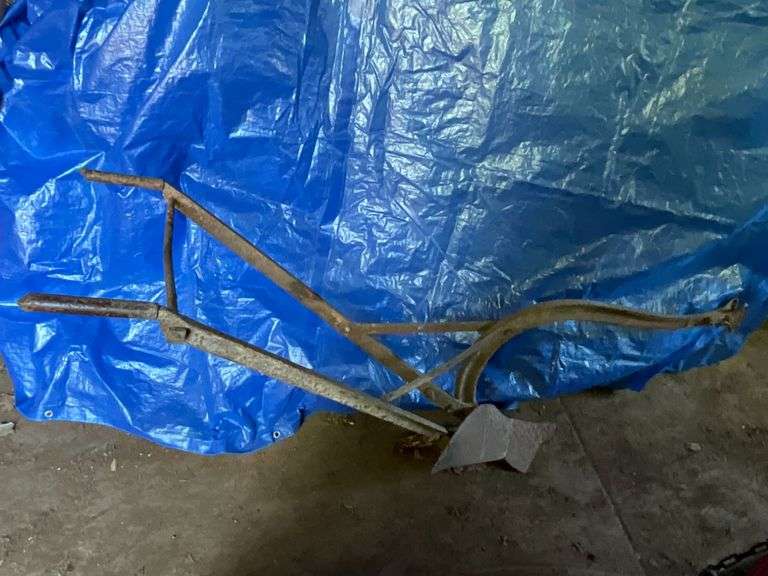 Horse drawn single bottom plow image