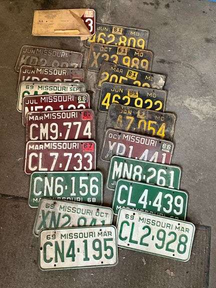 1960's Missouri license plates image
