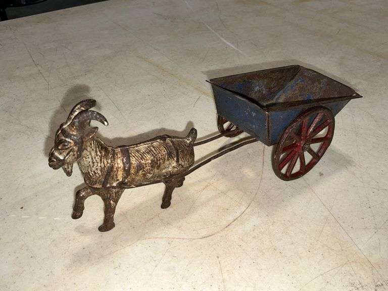 Cast goat with cart image