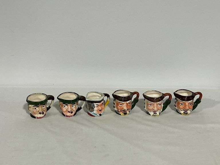 6 Toby mugs up to 2 1/2" T image