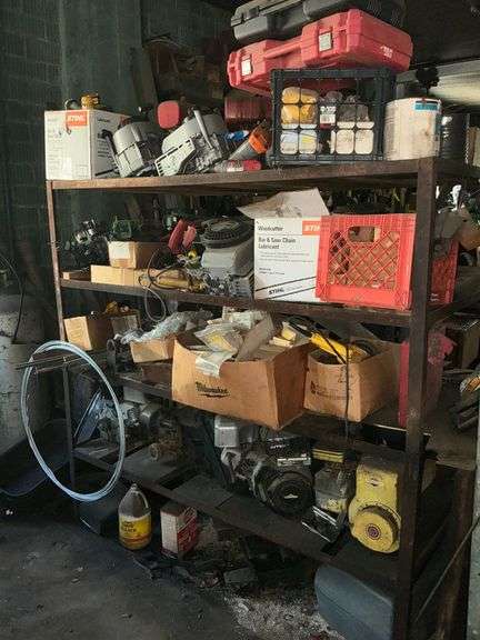 Shelf and contents, 69" W x 38" D x 67" T image