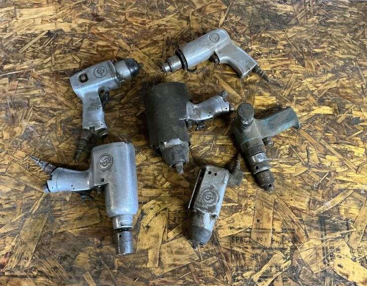 Assortment of air tools, impact guns image