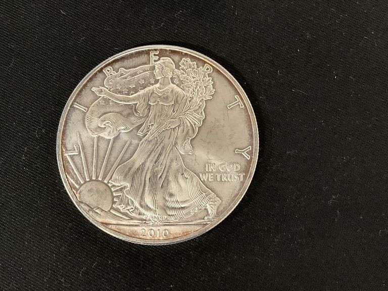 2010 American silver eagle dollar image
