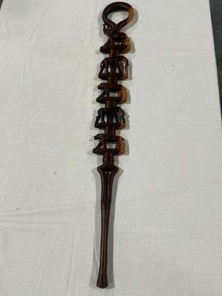 Wooden tribal cane image