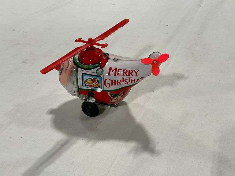 Merry Christmas tin helicopter image
