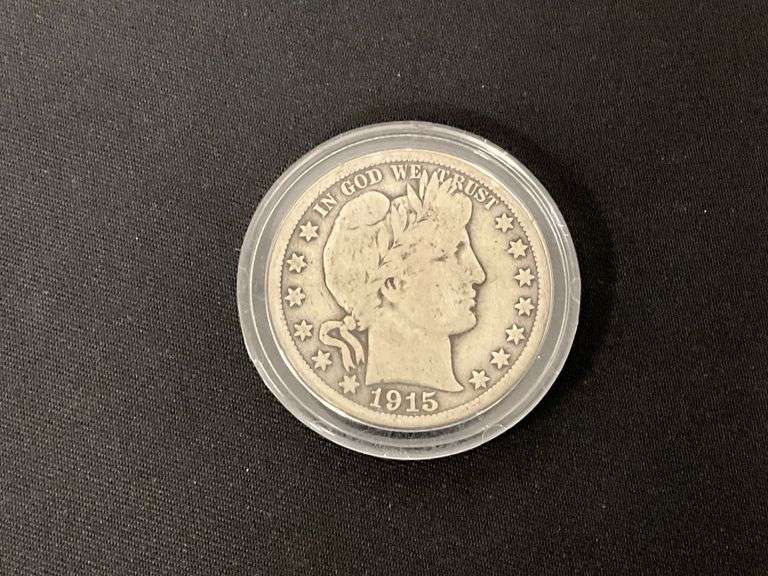 1915 Barber silver half dollar image