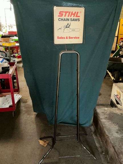 Stihl chainsaw display rack image