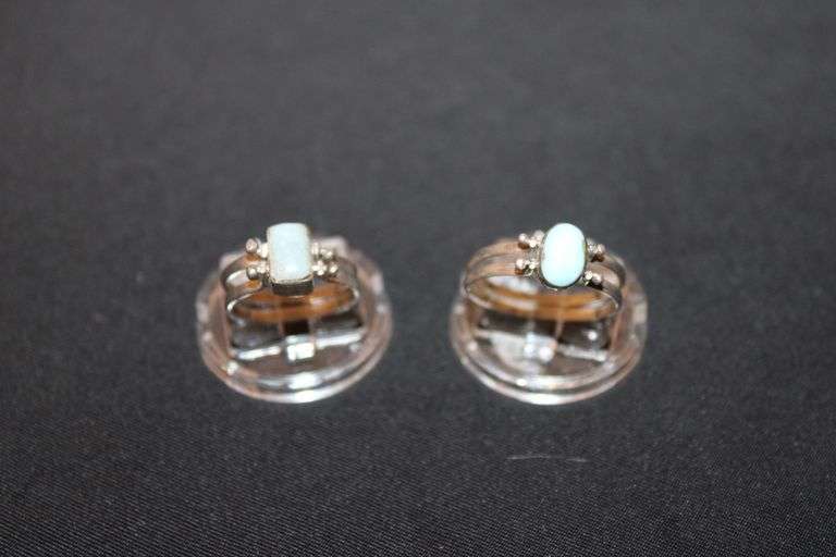 2 Convertible Sterling Silver rings, size 5 1/4 and 7 3/4 image