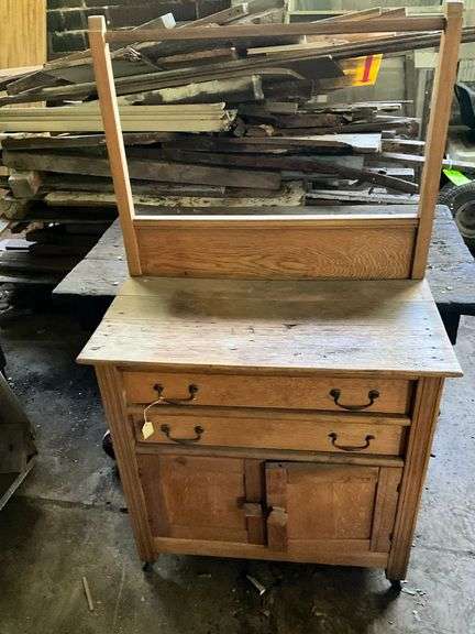 Vintage wash stand, 30" W x 16" D x 53" T image
