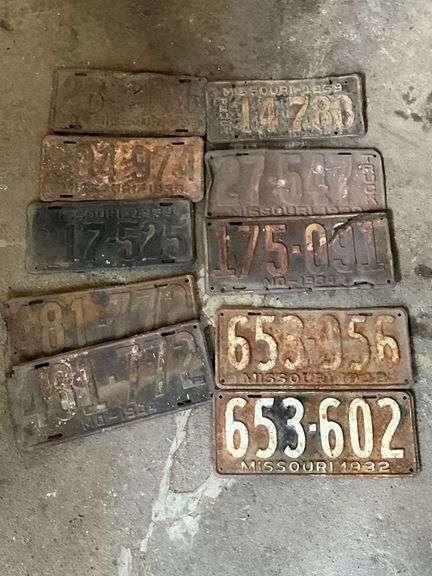 1930's Missouri license plates image