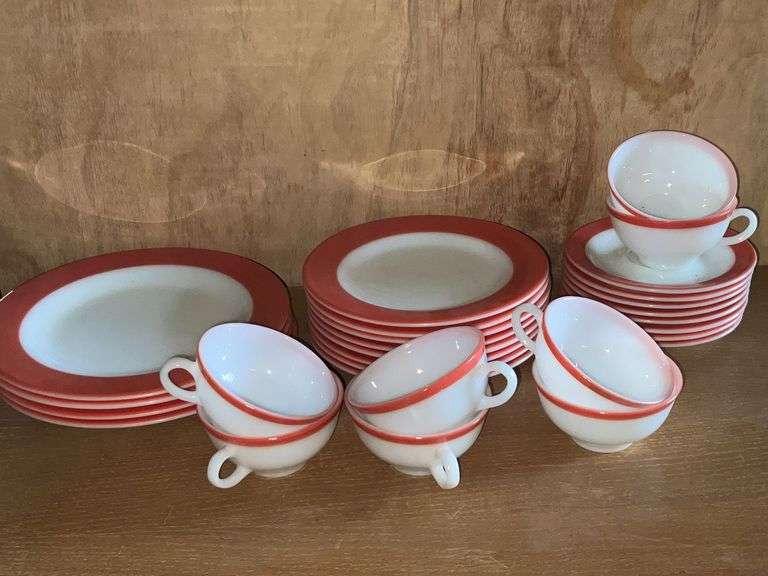 PYREX dishes, 4 dinner plates, 8 salad plates image