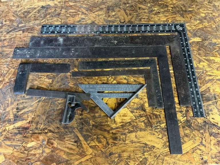 12" and 24" steel squares, aluminum tri-square, etc. image