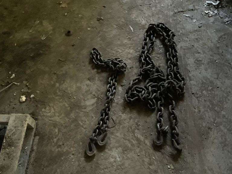 3/8" log chain 15' with hooks on both ends image