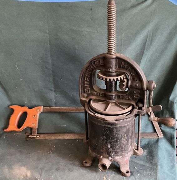 Enterprise No. 2070 lard press and meat saw image