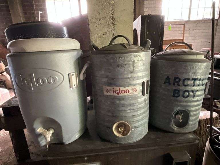 2 Igloo coolers, Arctic Boy water coolers image