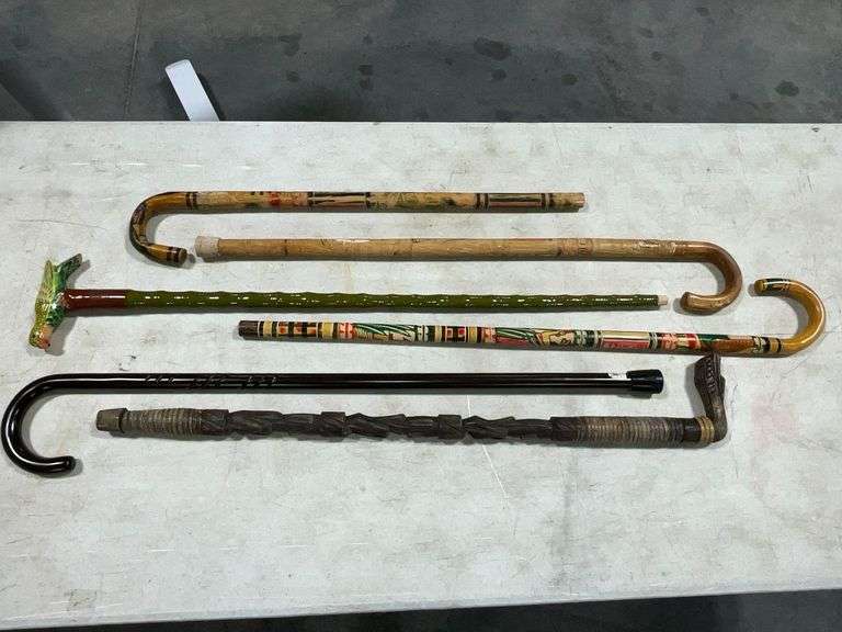 Decorative wooden canes image