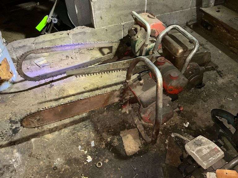 Wright, Eska and Homelite vintage gas-powered saws image