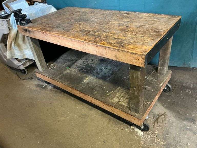Workbench, 60" x 32" x 34 1/2" T with casters image