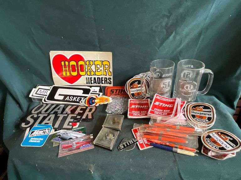 Advertising mugs, patches, magnets, ink pens, decals, etc. image