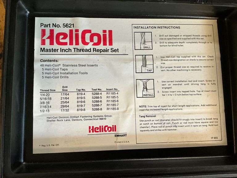 HeilCoil master inch thread repair set image