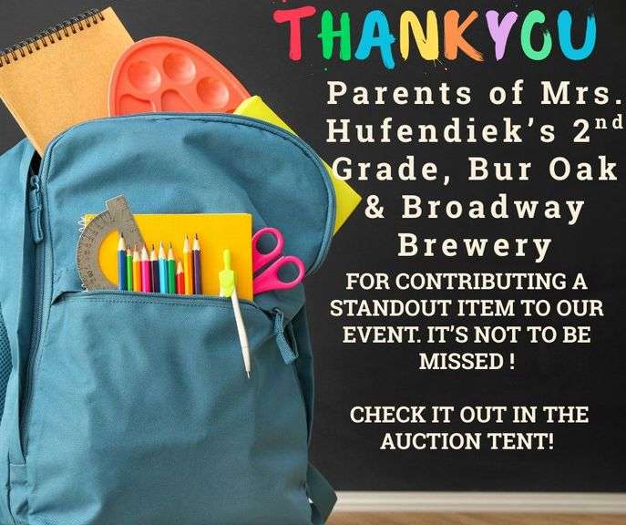 Cheers to the Parents of Mrs. Hufendiek's Second Grade, Bur Oak & Broadway Brewery image