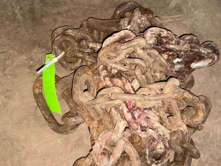 4 pieces of large heavy chain up to 8' L. image