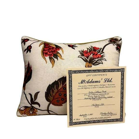 $50 McAdams Gift Certificate and Throw Pillow image