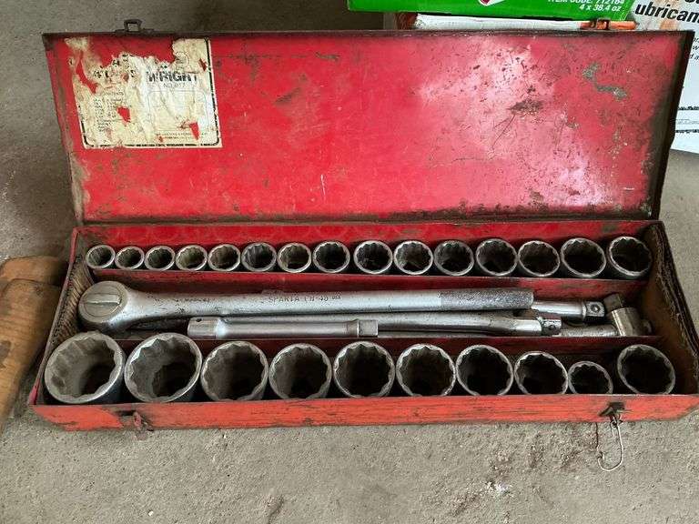3/4" drive socket set in metal case, Sparta, Snap-on, Wright, Husky, etc. image