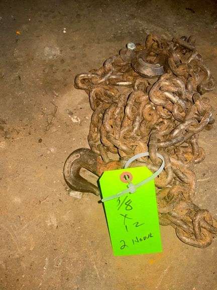 3/8" x 12' chain with hooks on both ends image