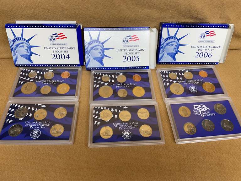 2004, 2005 & 2006 US MINT PROOF SETS image