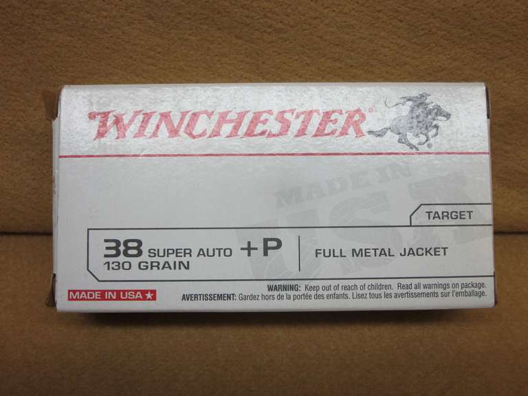 WINCHESTER 38 SUPER AUTO +P FMJ - 50 RDS image
