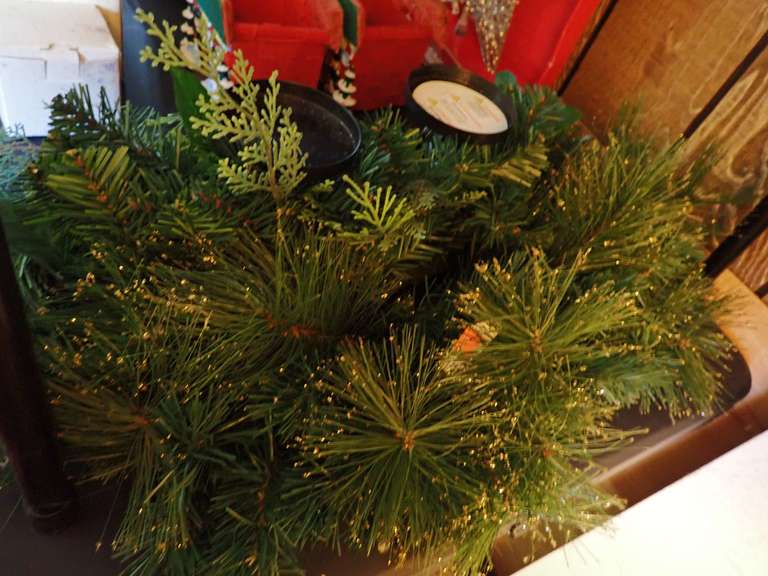 Evergreen Candle Holder Centerpiece & Christmas Trim image